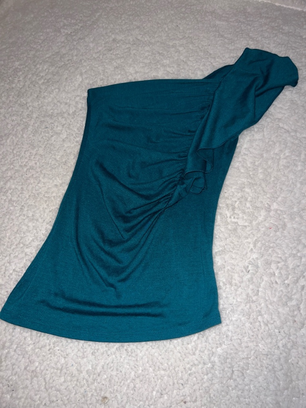 One-Shoulder Teal Women’s Dress